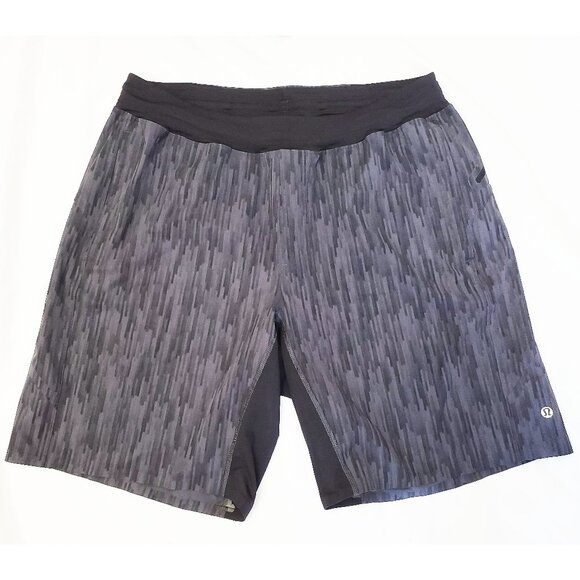 lululemon athletica Other - Lululemon Mens  Athletica Digital Camo Shorts Black Gray Zipper Pocket L